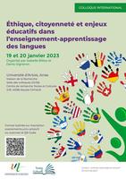 affiche colloque apprentissage des langues