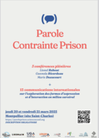 Affiche Parole Contrainte Prison