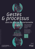 affiche colloque Gestes et processus de la marionnette