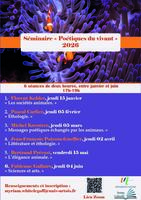 affiche Séminaire "Poétique du vivant"