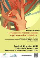 Affiche JE L'expérience féminine comme expérimentation créatrice